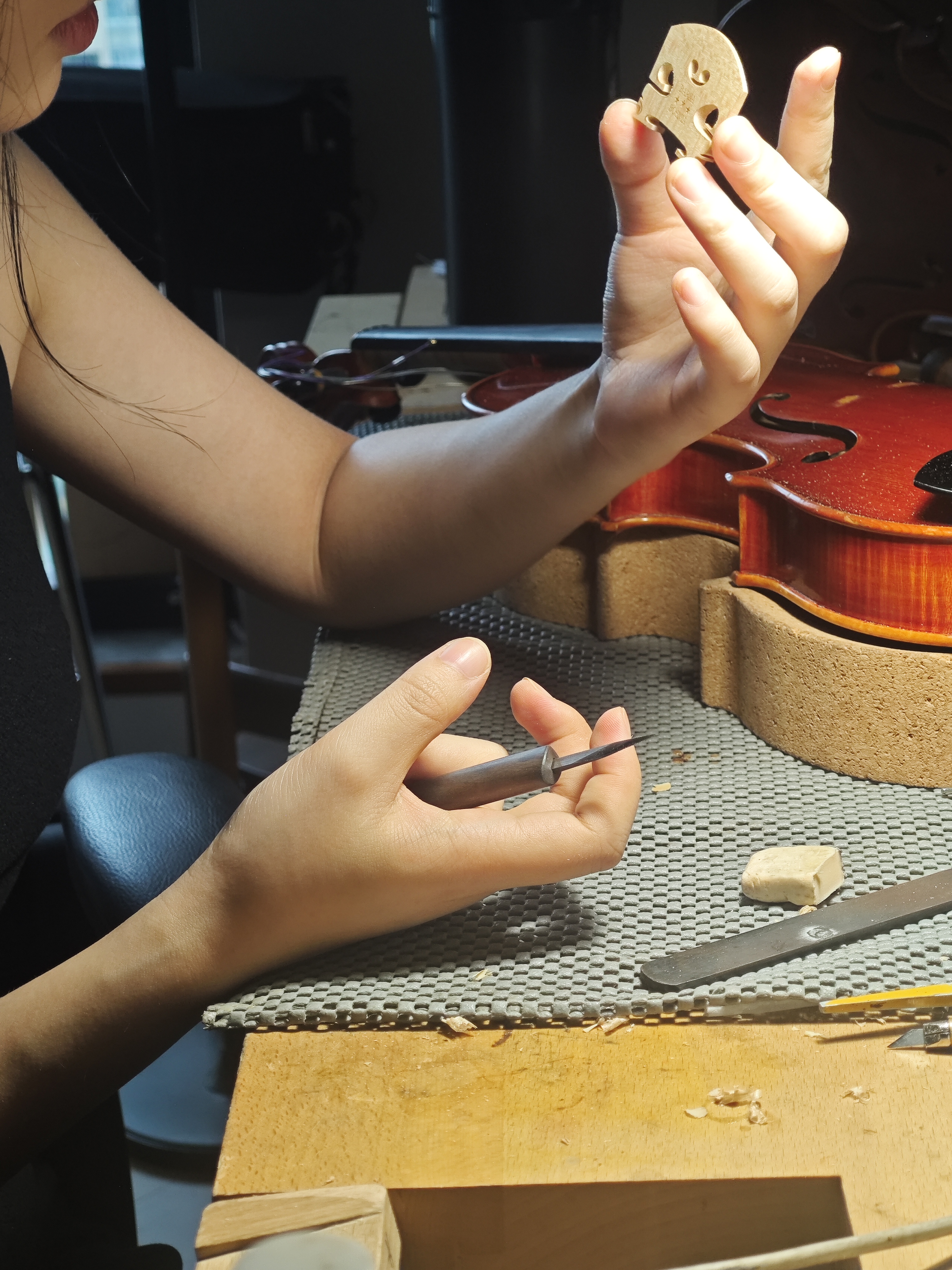 Violin handcraft in progress